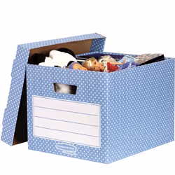 Fellowes 4481901 Boîte de rangement Rectangulaire Papier Bleu