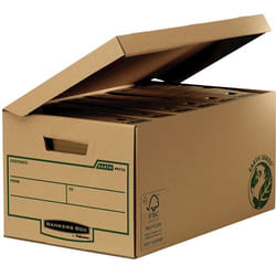 Fellowes 4472205 Boîte de rangement Rectangulaire Papier Noir, Marron
