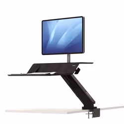 Fellowes Station de travail Assis-Debout Lotus RT - Simple - Noir, Noir, 180°, 12 - 432 mm, 15,8 kg, 2,27 kg, 13,61 kg