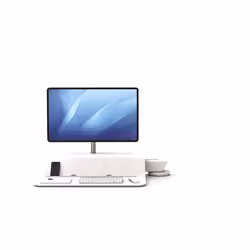 Fellowes Station de travail Assis-Debout Lotus RT – Simple - Blanc