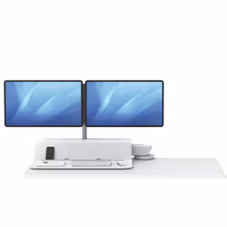 Fellowes Station de travail Assis-Debout Lotus RT – Double - Blanc