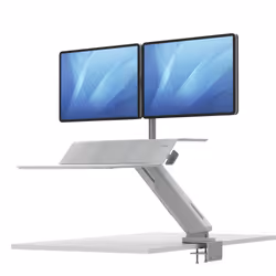 Fellowes Station de travail Assis-Debout Lotus RT – Double - Blanc