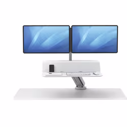 Fellowes Station de travail Assis-Debout Lotus RT – Double - Blanc - Vue supplémentaire 4