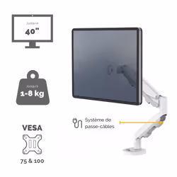 Fellowes Eppa 9683201 support d'écran plat pour bureau 40" Blanc - Vue supplémentaire 6