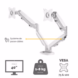 Fellowes Eppa 9683501 support d'écran plat pour bureau 99,1 cm (39") Blanc