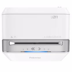 Fellowes Powershred LX21 destructeur de papier Découpage par micro-broyage Gris, Blanc