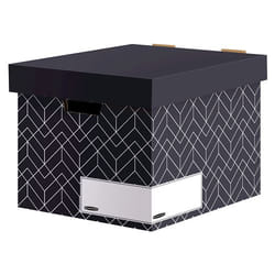 Fellowes 4482801 Boîte à archives Carton Noir, Blanc