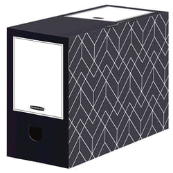 Fellowes 4483001 Boîte à archives Carton Noir, Blanc