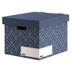 Fellowes 4483701 Boîte à archives Carton Bleu, Blanc