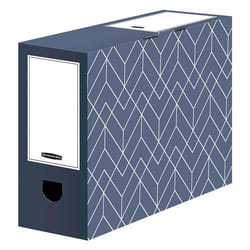 Fellowes 4483801 Boîte à archives Carton Bleu, Blanc