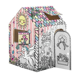 Maison à colorier - Fellowes - 1232401 - Design noir et blanc - Montage facile - 100% carton recyclé