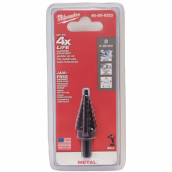 Description du produit Milwaukee 48899320 Foret étagé - 4 à 20 mm - Pas de 2 mm - Départ rapide pour une meilleure Précision: ...