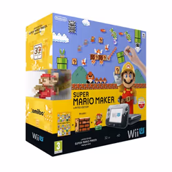 Nintendo Wii U + Super Mario Maker + amiibo Wifi Noir
