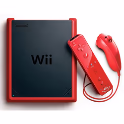 Nintendo Wii mini, Wii, Noir, Rouge, Nunchuk