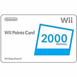 Nintendo Wii 2000 Points Card
