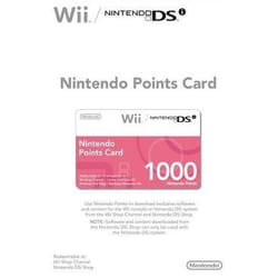 Nintendo Points Card 1000, Wii
