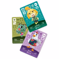 Nintendo Amiibo Carte Animal Crossing Serie 1 carte de jeu 3 pièce(s)