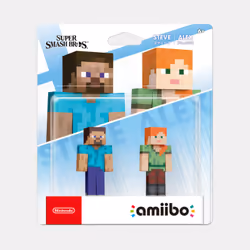 Nintendo amiibo Steve & Alex Super Smash Bros Personnage de jeu interactif