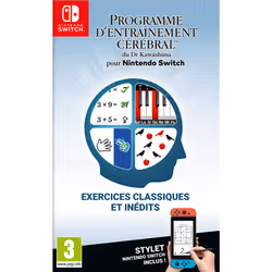 Nintendo Programme d’entraînement cérébral du Dr Kawashima pour Switch, Nintendo Switch, RP (Classement à venir), Support phy ...