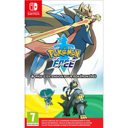 Nintendo Pokémon Epée + Pass d’Extension pour Pokémon Epée Bundle Allemand, Anglais, Coréen, Espagnol, Français, Italien, Japonais Nintendo Switch
