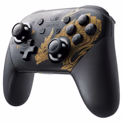 Nintendo Pro Controller Monster Hunter Rise Edition Noir, Or Bluetooth Manette de jeu Analogique/Numérique Nintendo Switch