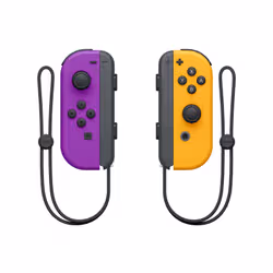 Nintendo Paire de manettes Joy-Con violet néon (G) et orange néon (D) pour Switch - Vue supplémentaire 2