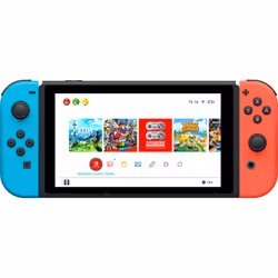 Nintendo Switch V2 2019, Nintendo Switch, Noir, Bleu, Rouge, Analogique/Numérique, Croix directionnelle, Boutons, LCD