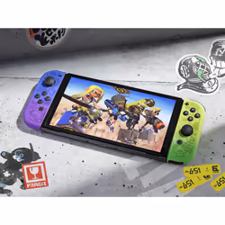 Nintendo Switch Oled Splatoon 3 Edition console de jeux portables 17,8 cm (7") 64 Go Écran tactile Wifi Multicolore - Vue supplémentaire 7