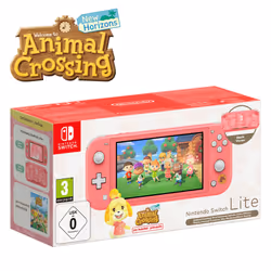 Nintendo Switch Lite Animal Crossing: New Horizons Isabelle Aloha Edition console de jeux portables 14 cm (5.5") 32 Go Écran tactile Wifi Corail - Vue supplémentaire 2