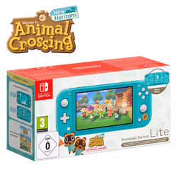 Nintendo Switch Lite Animal Crossing: New Horizons Timmy & Tommy Aloha Edition console de jeux portables 14 cm (5.5") 32Go Écran tactile Wifi Turquoise