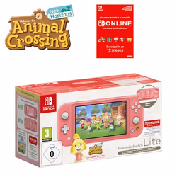 Nintendo Switch Lite Animal Crossing: New Horizons Isabelle Aloha Edition console de jeux portables 14 cm (5.5") 32 Go Écran tactile Wifi Corail - Vue supplémentaire 4