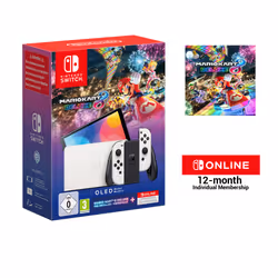 Nintendo Switch OLED + Mario Kart 8 Deluxe + Switch Online 12 Months
