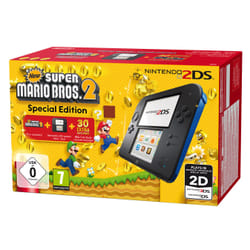Nintendo 2DS + New Super Mario Bros 2 Special Edition console de jeux portables 8,97 cm (3.53") Écran tactile Wifi Noir, Bleu