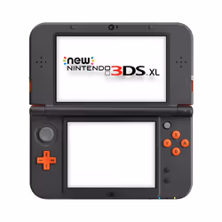 Nintendo New 3DS XL, New Nintendo 3DS XL, Noir, Orange, Analogique/Numérique, Touche Retour, Croix directionnelle, Bouton d'a ...