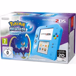 Nintendo 2DS + Pokémon Moon, Nintendo 2DS, Bleu, Croix directionnelle, LCD, 7,67 cm (3.02"), 8,97 cm (3.53")