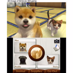 Nintendo Nintendogs + Cats Bouledogue Français Standard Allemand, Anglais, Espagnol, Français, Italien, Néerlandais, Portugais, Russe Nintendo 3DS - Vue supplémentaire 5