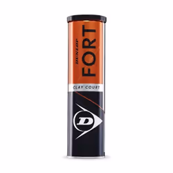Tube de 4 balles de tennis Dunlop Fort Clay Court - TU