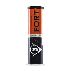 Tube de 4 balles de tennis Dunlop Fort Clay Court - TU