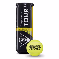 Tube de 3 balles de tennis Dunlop Tour Brilliance - TU