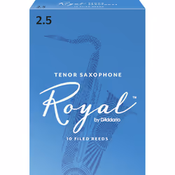 D'Addario Royal Tenor Saxophone 2.5, Roseau limé, Saxophone tenor, Rotin, 10 pièce(s), Boîte