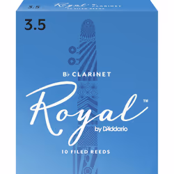 D'Addario Royal Bb Clarinet 3.5, Roseau limé, Clarinette en sib, Rotin, 10 pièce(s), Boîte