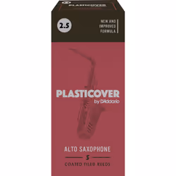 D'Addario Plasticover Alto Saxophone 2.5, Roseau limé, Saxophone alto, Rotin, Plastique, 5 pièce(s), Boîte