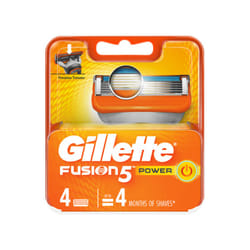 Gillette Fusion5 Power lame de rasoir 4 pièce(s) Hommes