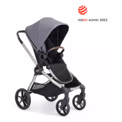 Baby Jogger City sights, Ciel de lit, Landau traditionnel, Unisexe, Roues pleines, Pliable, Noir, Gris