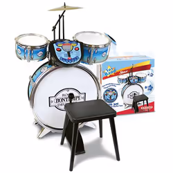 Bontempi 52 5692, Instrument de musique jouet, Ensemble de batterie, 3 an(s), AA, Multicolore