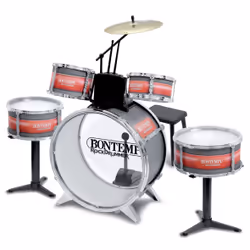 Bontempi Batterie Rock Drummer, Ensemble de jouets de musique, Batterie, 3 an(s), Noir