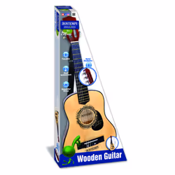 Bontempi Guitare En Bois 75 Cm Avec Sacoche Et Bandoulière, Jouet musical, Guitare, 3 an(s), Multicolore
