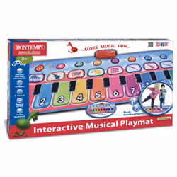 Bontempi Interactive Musical Playmat, Jouet tapis musical interactif, 3 an(s), AA, Multicolore