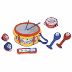 Bontempi Musical Band 2, Ensemble de jouets de musique, Castagnettes, Batterie, Harmonica, Maraca, Tambourin, 3 an(s), 335 g, ...