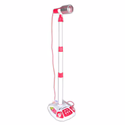 Bontempi Stage Microphone, Jeu de karaoké, AA, 543 g, Rose, Argent, Blanc